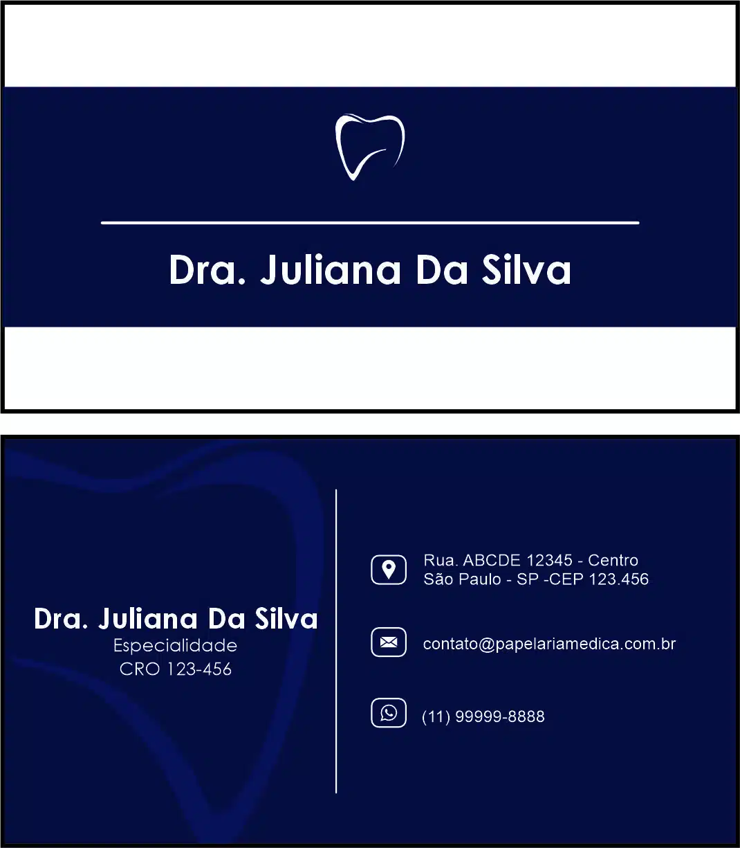 Cartão de Visitas Odontologia Colmar