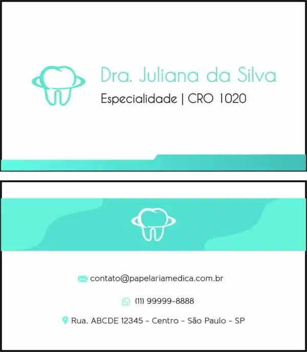Cartão de Visitas Odontologia Lille Cartão de Visitas Odontologia Lille