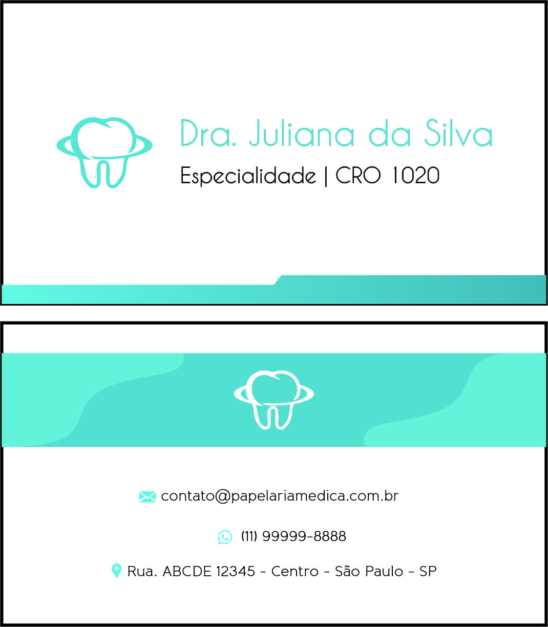 Cartão de Visitas Odontologia Lille