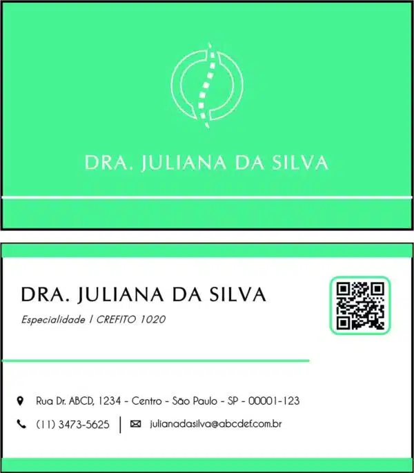 Cartão de Visitas Fisioterapia Esparta Cartão de Visitas Fisioterapia Esparta