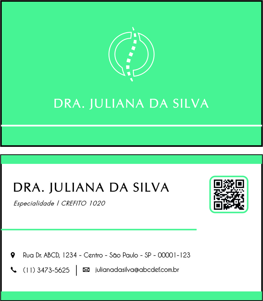 Cartão de Visitas Fisioterapia Esparta
