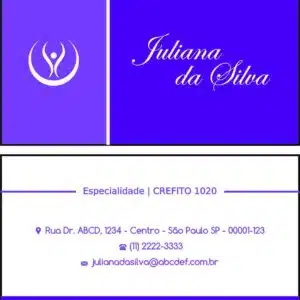 Cartão de Visitas Fisioterapia Mileto