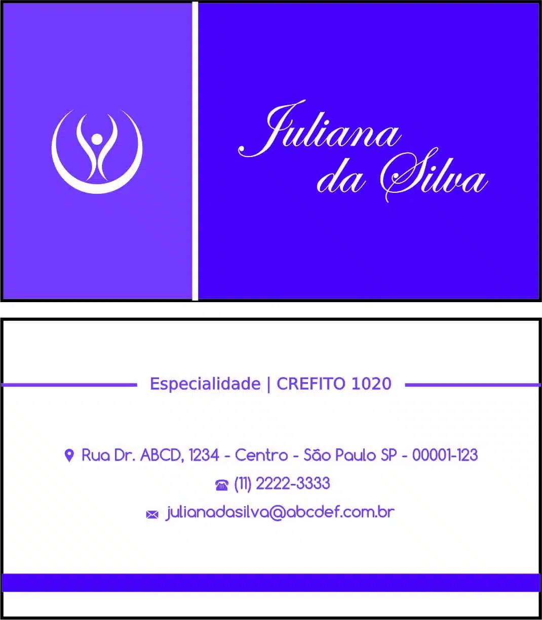 Cartão de Visitas Fisioterapia Mileto