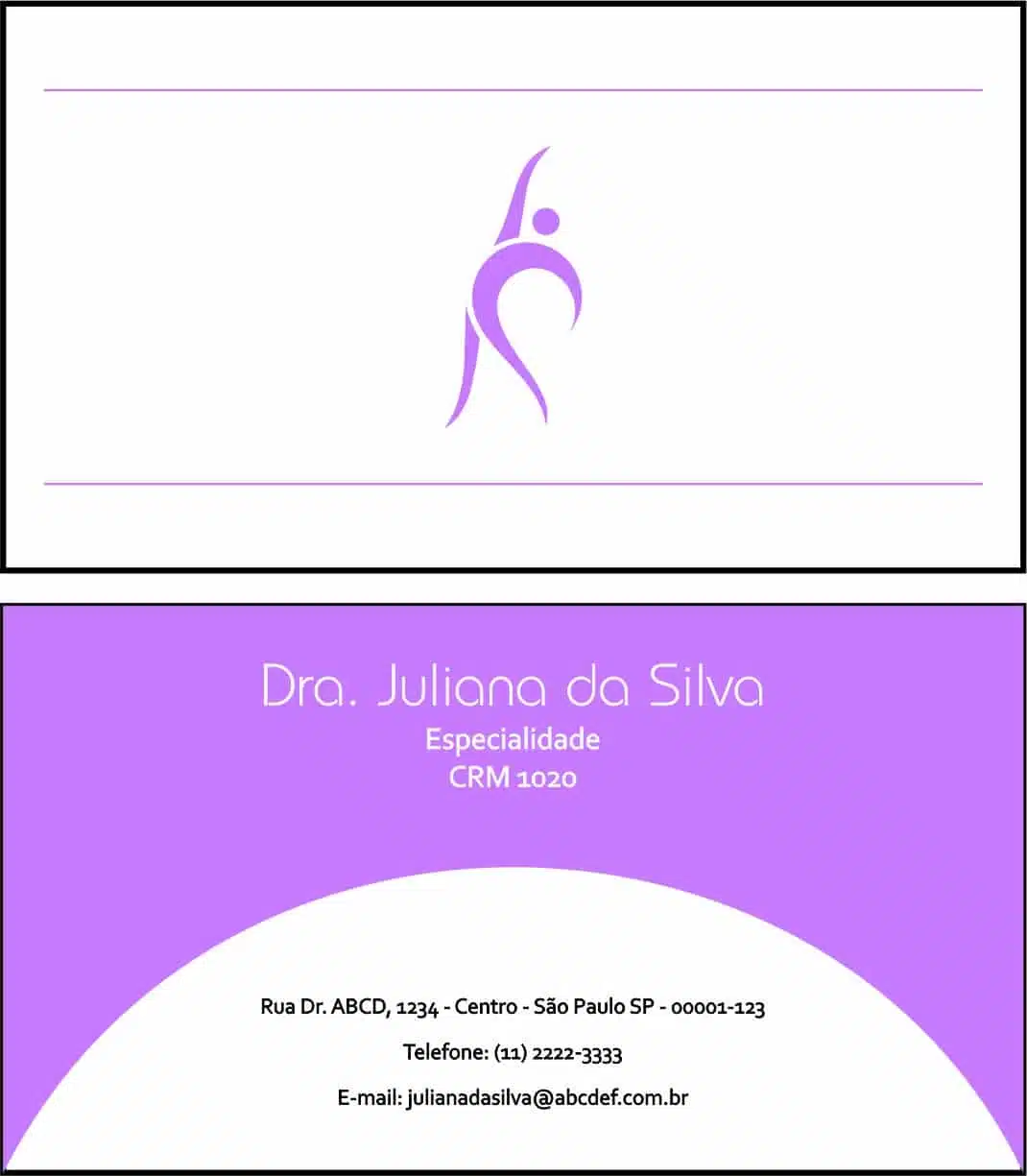 Cartão de Visitas Fisioterapia Troia