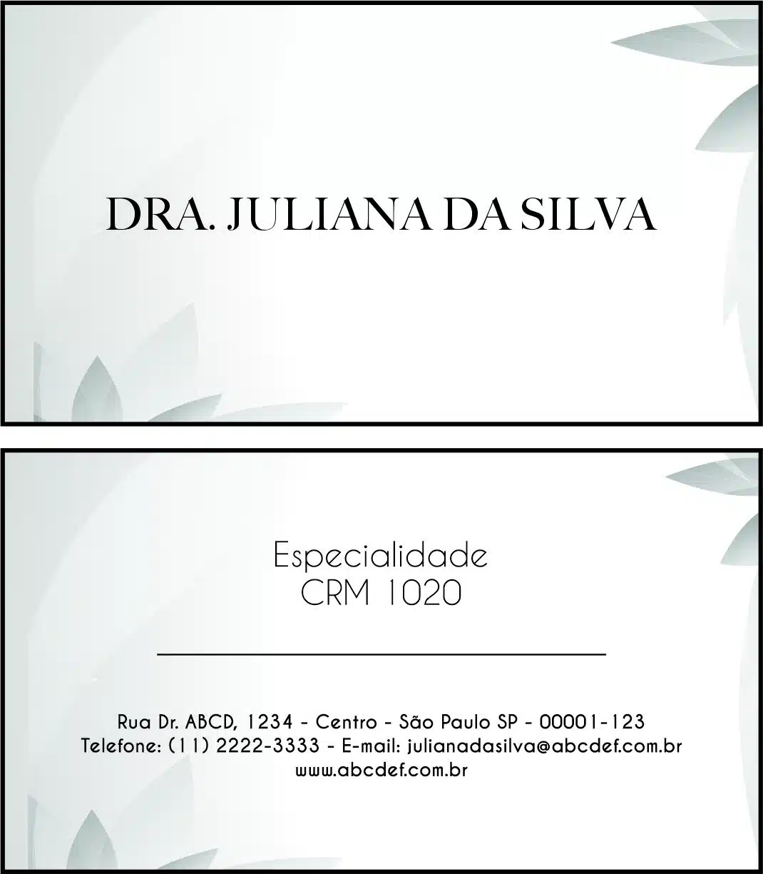 Cartão de Visitas Clínica Geral Faium