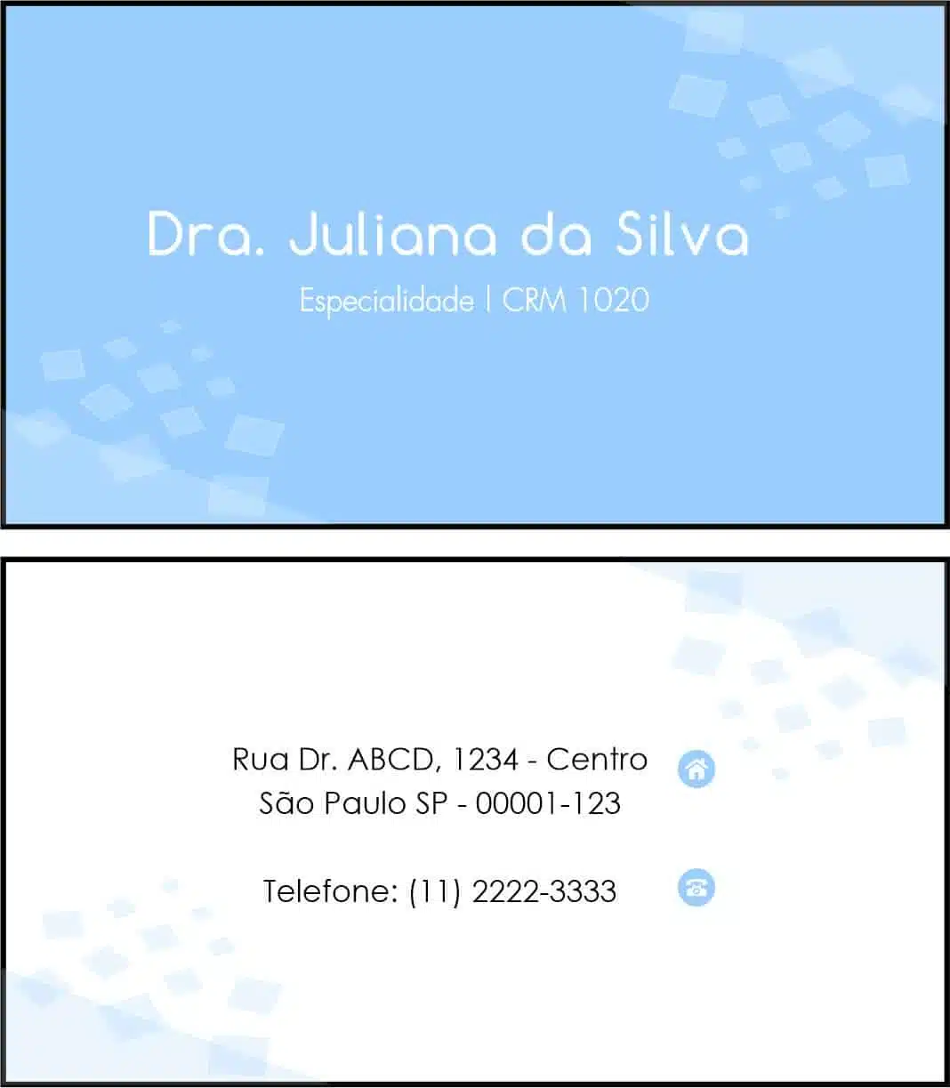 Cartão de Visitas Clínica Geral Minia
