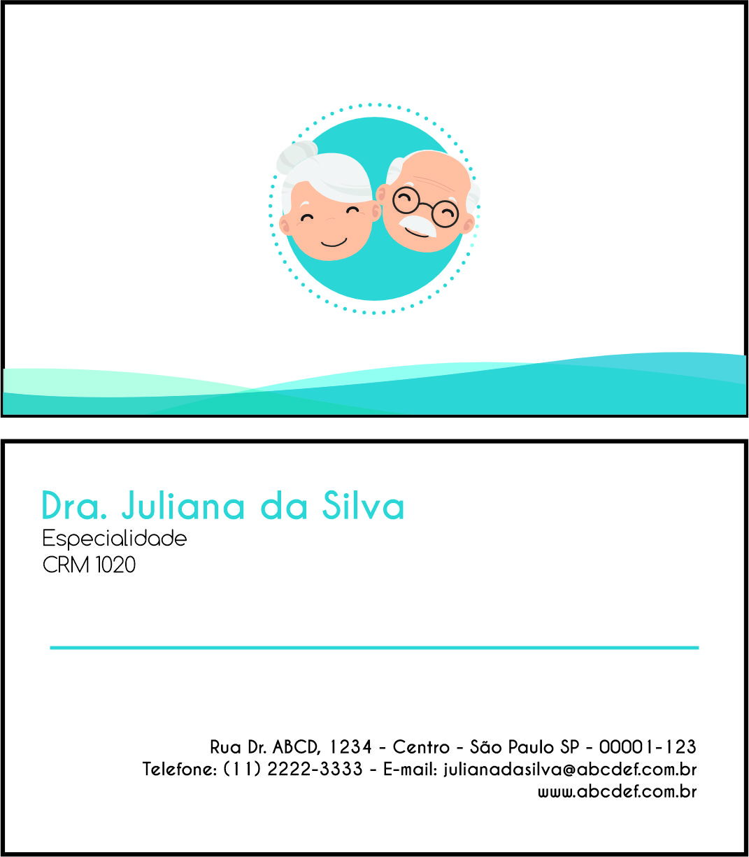 Cartão de Visitas Geriatria Sari