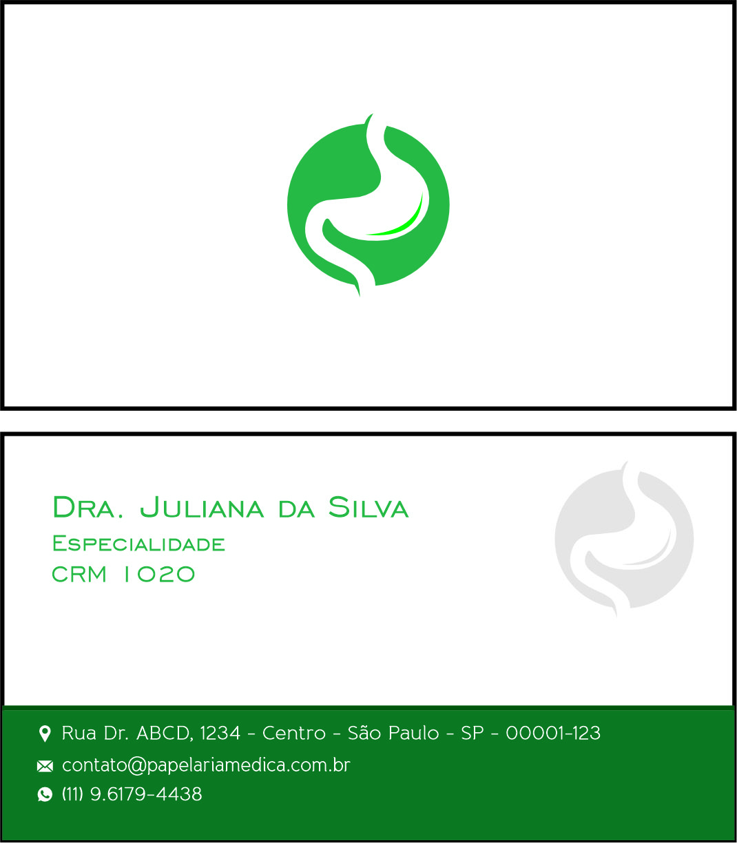 Cartão de Visitas Gastroenterologia Omsk