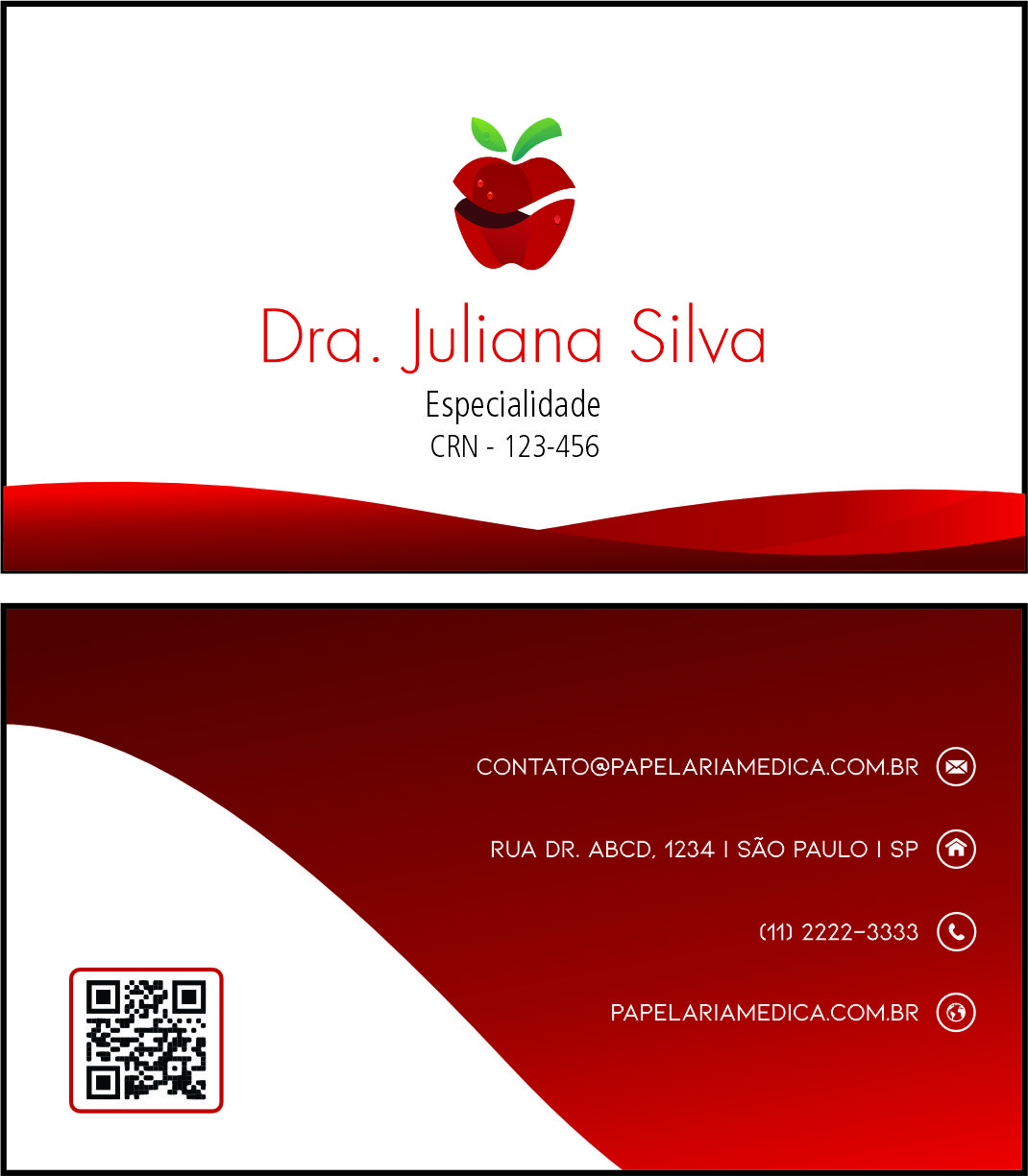 Cartão de Visitas Nutricionista Rosário