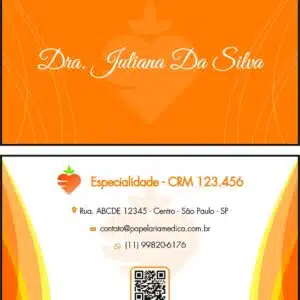 Cartão de Visitas Nutricionista Santa Fé