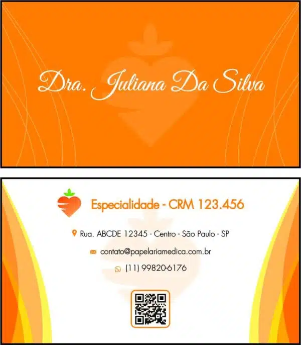 Cartão de Visitas Nutricionista Santa Fé Cartão de Visitas Nutricionista Santa Fé