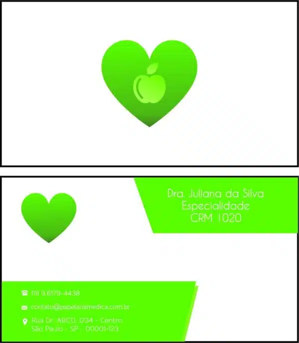 Cartão de Visitas Nutricionista Mendoza Cartão de Visitas Nutricionista Mendoza