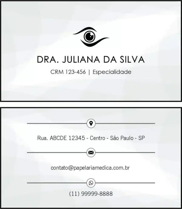 Cartão de Visitas Oftalmologia Estocolmo Cartão de Visitas Oftalmologia Estocolmo