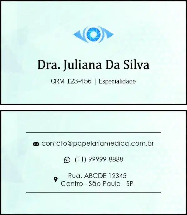 Cartão de Visitas Oftalmologia Gotemburgo Cartão de Visitas Oftalmologia Gotemburgo