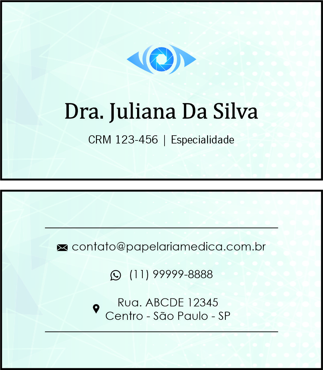 Cartão de Visitas Oftalmologia Gotemburgo