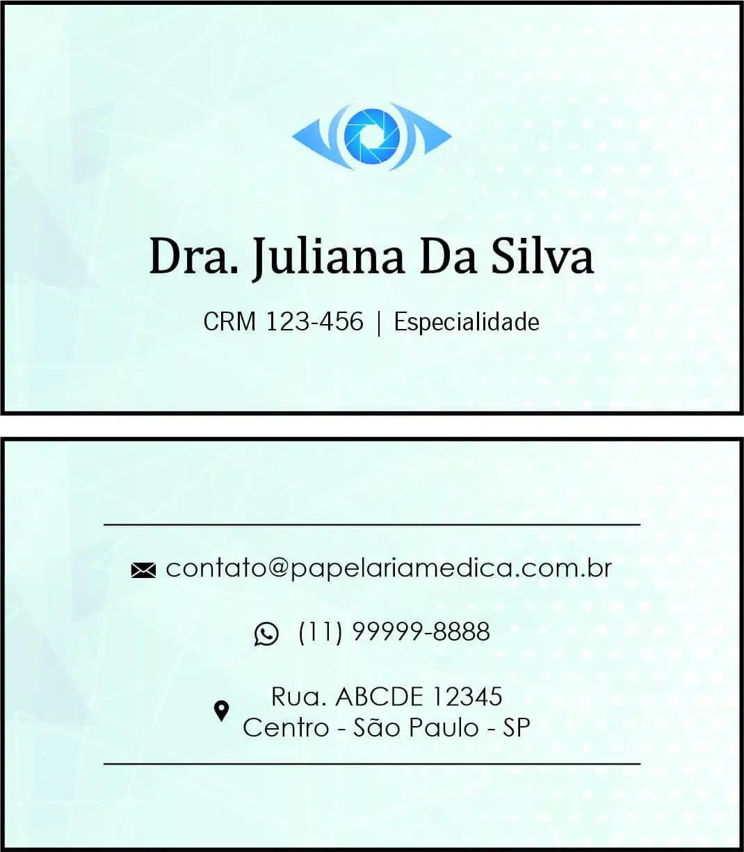 Cartão de Visitas Oftalmologia Gotemburgo