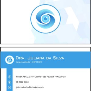 Cartão de Visitas Oftalmologia Visby
