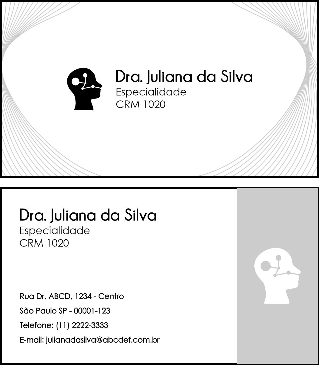Cartão de Visitas Otorrinolaringologia Valencia