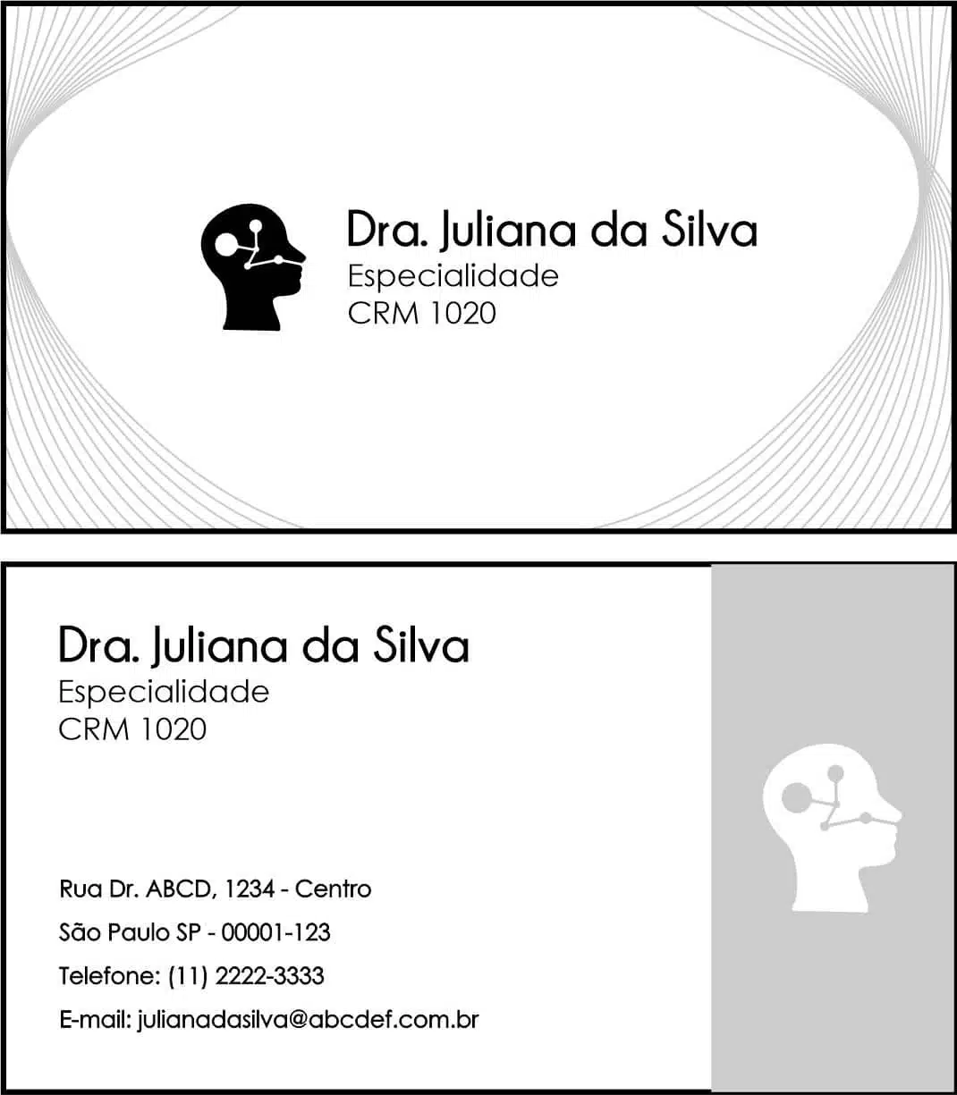 Cartão de Visitas Otorrinolaringologia Valencia