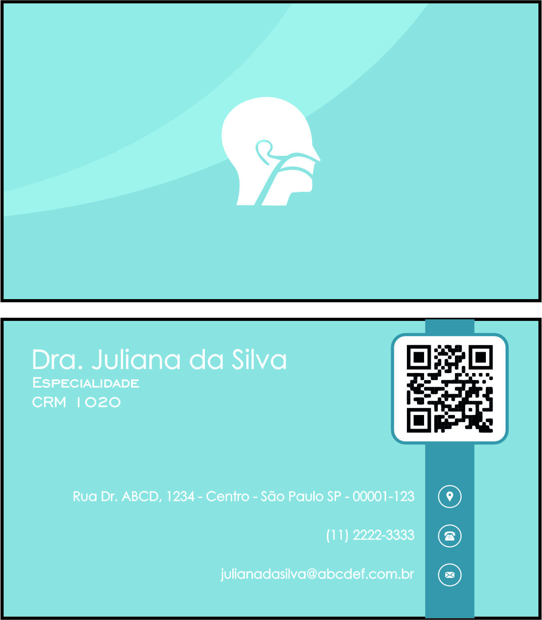 Cartão de Visitas Otorrinolaringologia Madrid