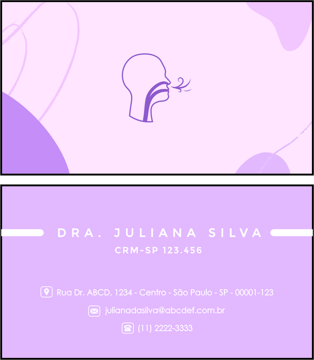 Cartão de Visitas Otorrinolaringologia Split