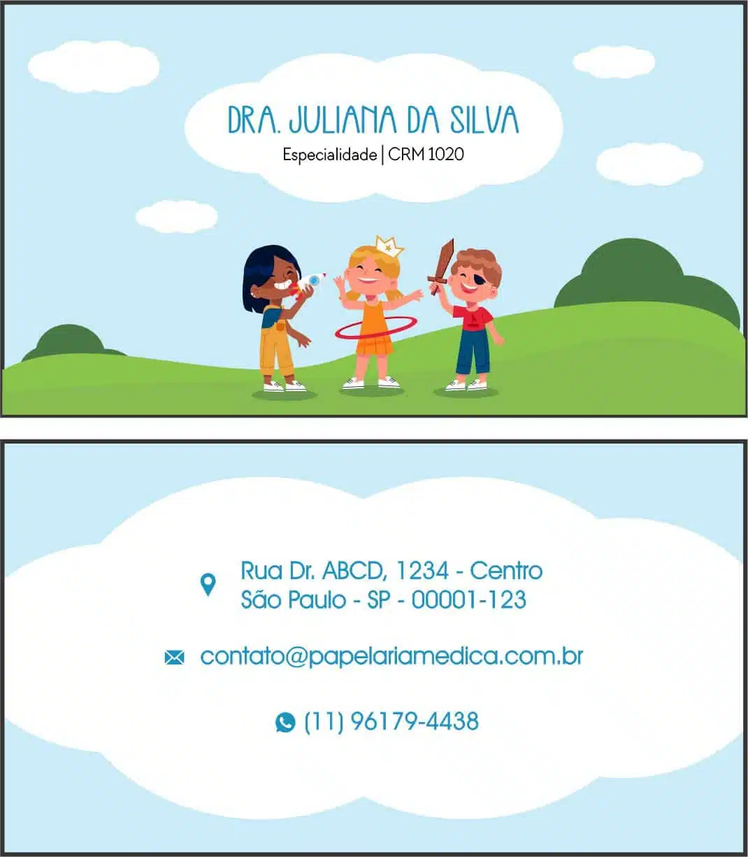 Cartão de Visitas Pediatra Toruń