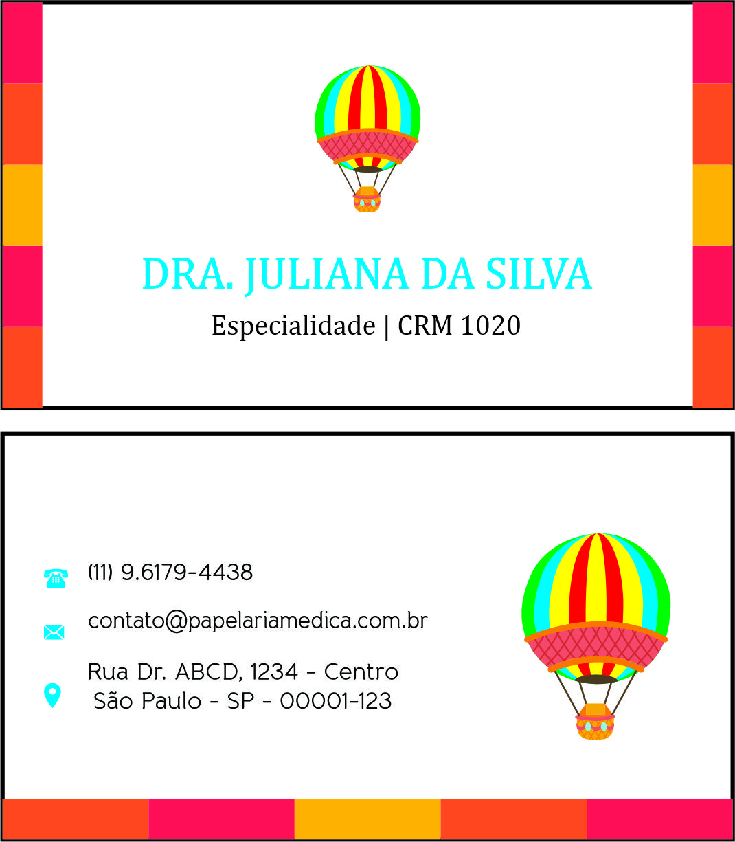 Cartão de Visitas Pediatra Estetino