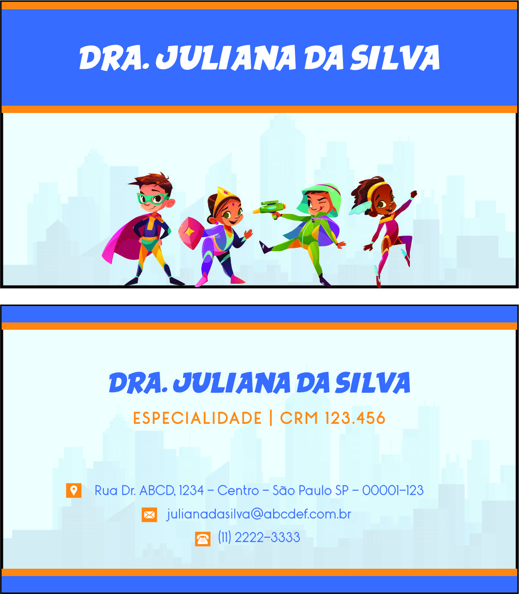 Cartão de Visitas Pediatra Radom