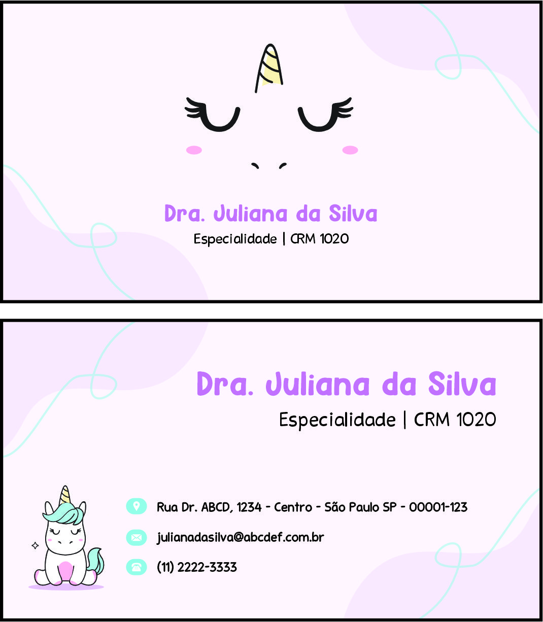 Cartão de Visitas Pediatra Moszna