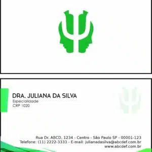 Cartão de Visitas Psicológico Colônia