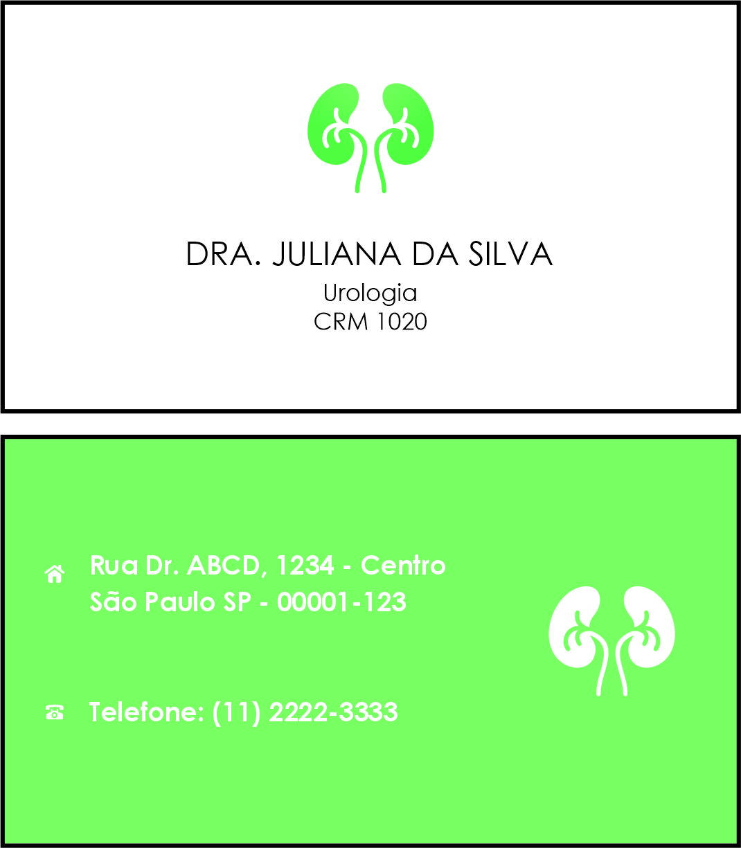 Cartão de Visitas Urologia Braga