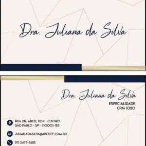 Cartão de Visitas Dermatologista Brighton