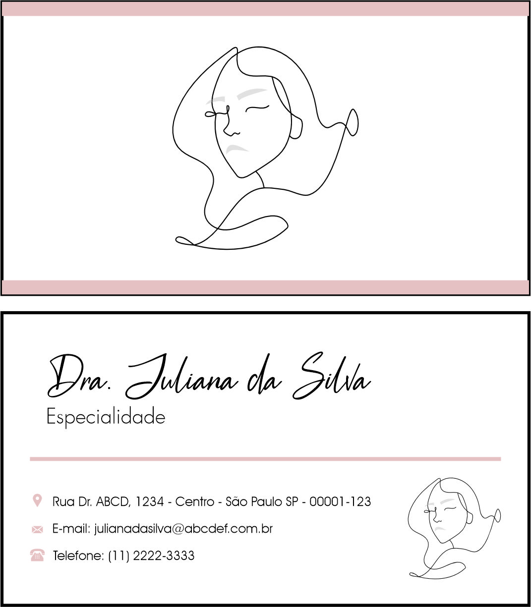 Cartão de Visitas Dermatologista Derby