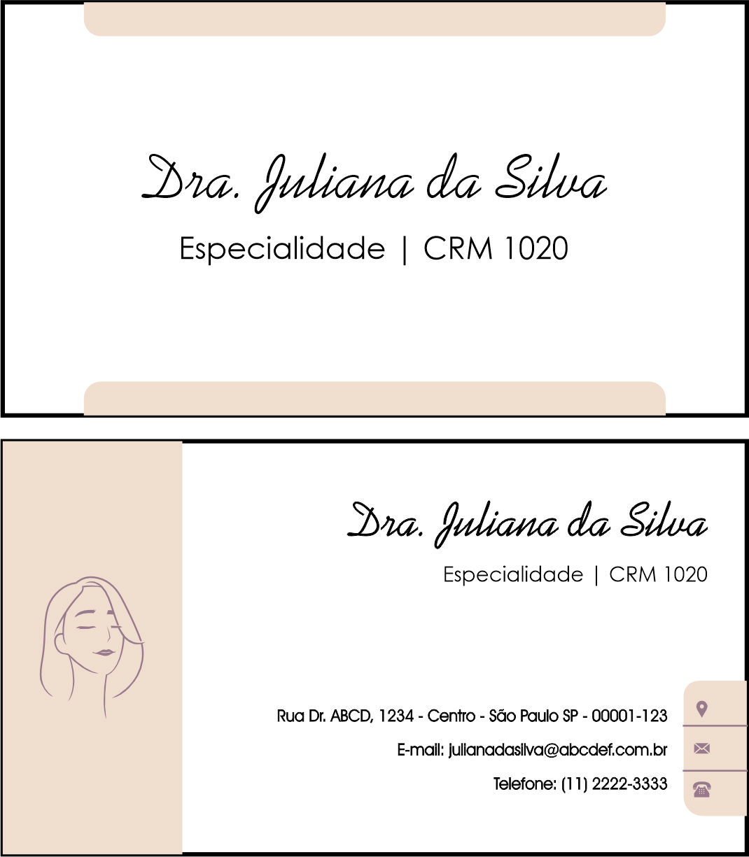 Cartão de Visitas Dermatologista Leeds
