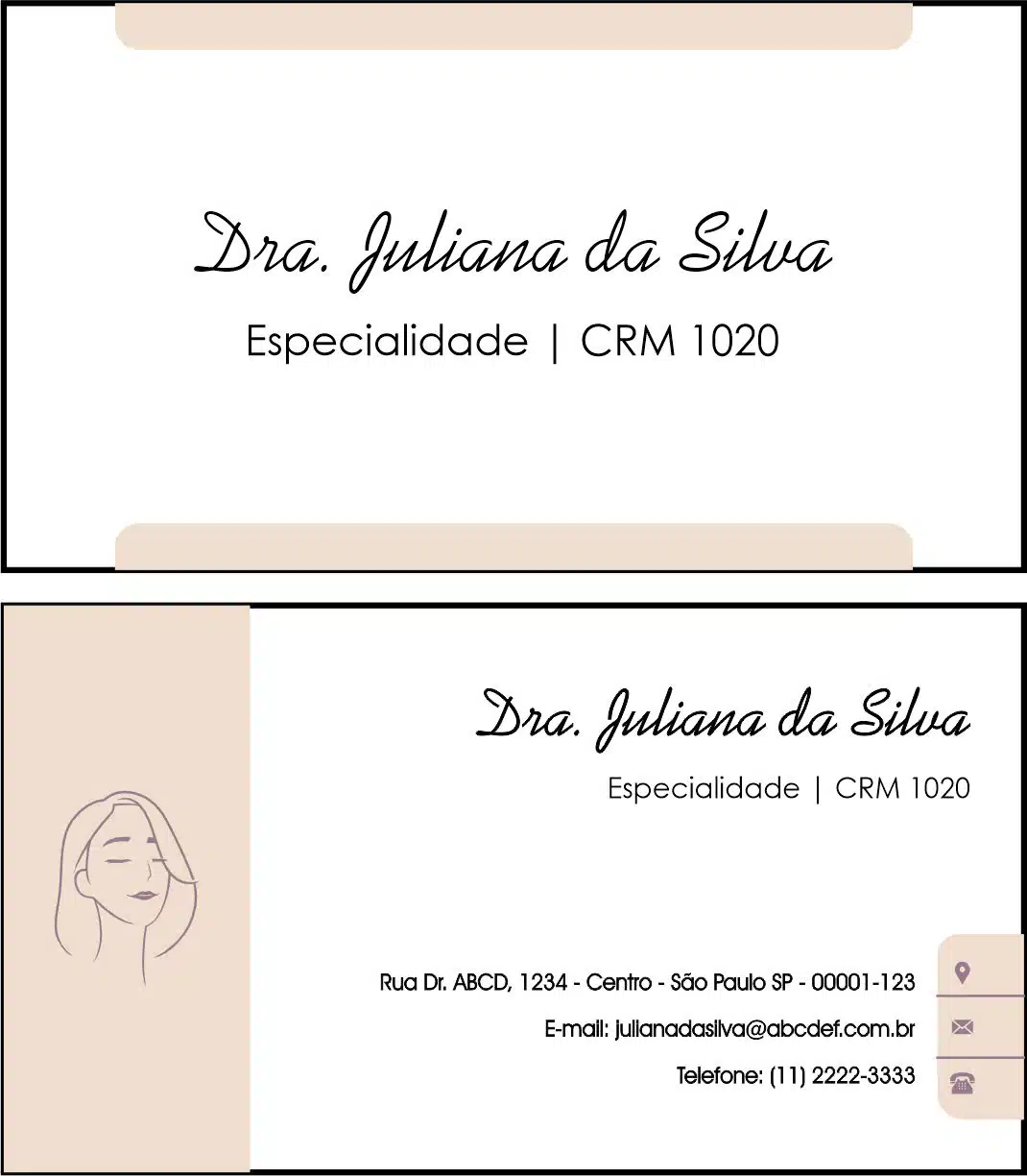 Cartão de Visitas Dermatologista Leeds