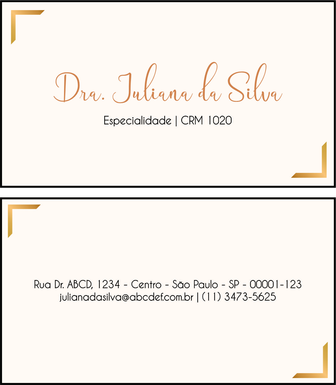 Cartão de Visitas Dermatologista Bristol