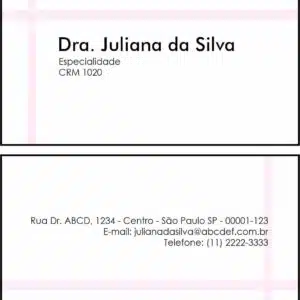 Cartão de Visitas Dermatologista Ripon