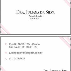 Cartão de Visitas Dermatologista Burford