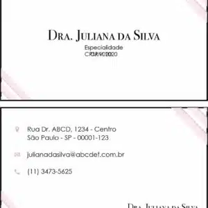 Cartão de Visitas Dermatologista Burford