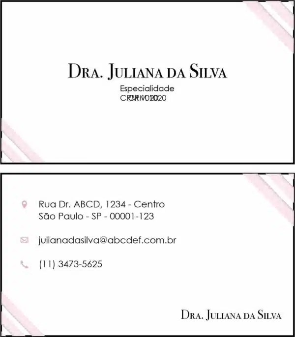 Cartão de Visitas Dermatologista Burford Cartão de Visitas Dermatologista Burford