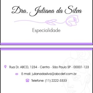 Cartão de Visitas Dermatologista Liverpool