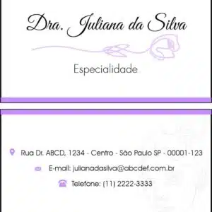 Cartão de Visitas Dermatologista Liverpool