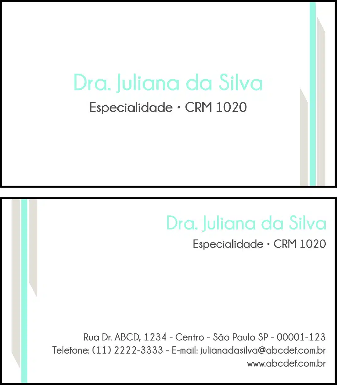 Cartão de Visitas Clínica Geral Suez