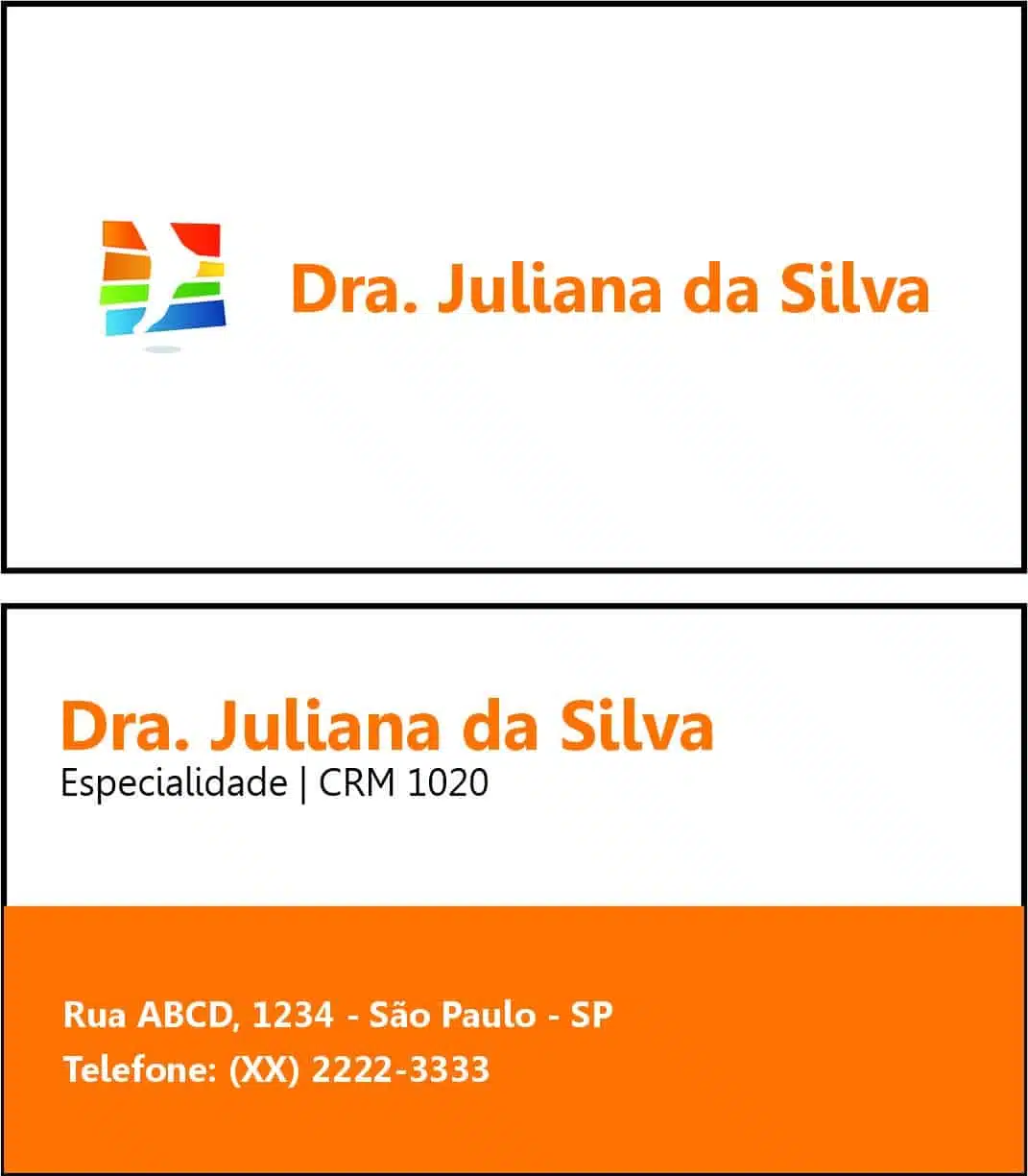 Cartão de Visitas Ortopedia Lárissa