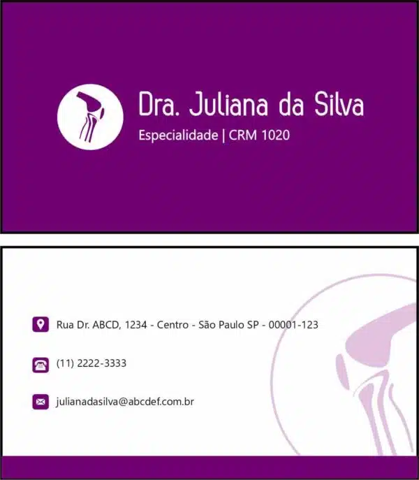 Cartão de Visitas Ortopedia Neápolis Cartão de Visitas Ortopedia Neápolis