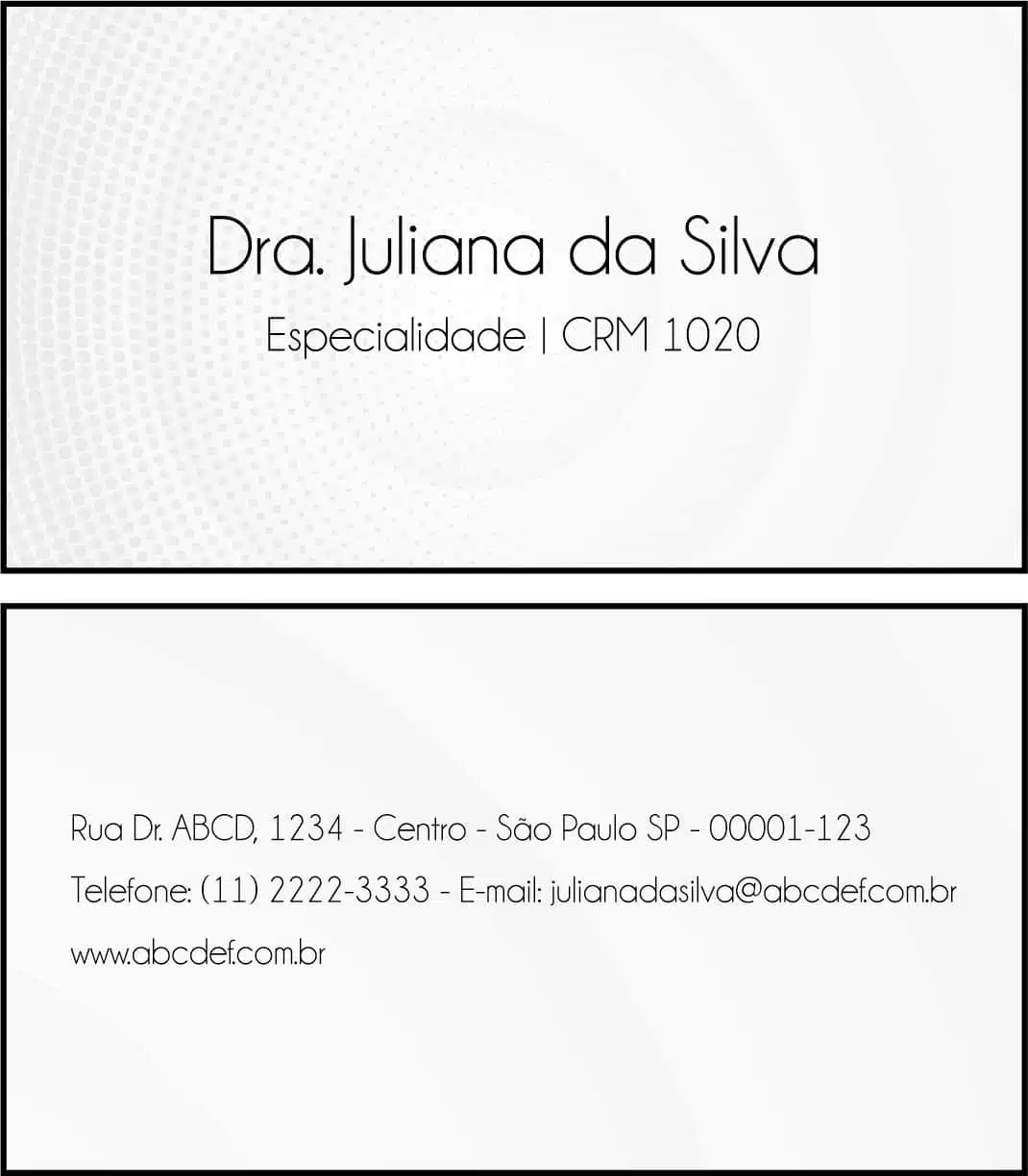 Cartão de Visitas Otorrinolaringologista Seville