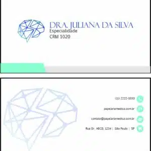 Cartão de Visitas Psiquiatra e Neurologista Leeds