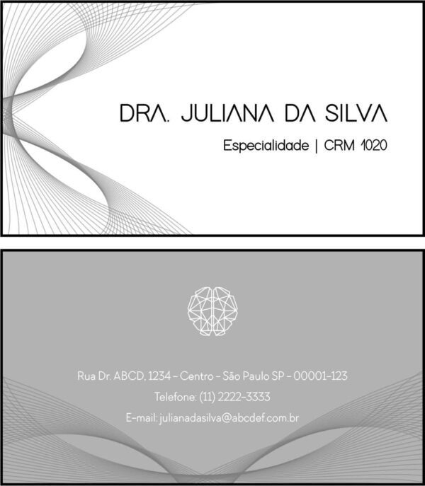 Cartão de Visitas Psiquiatra e Neurologista Milan Cartão de Visitas Psiquiatra e Neurologista Milan