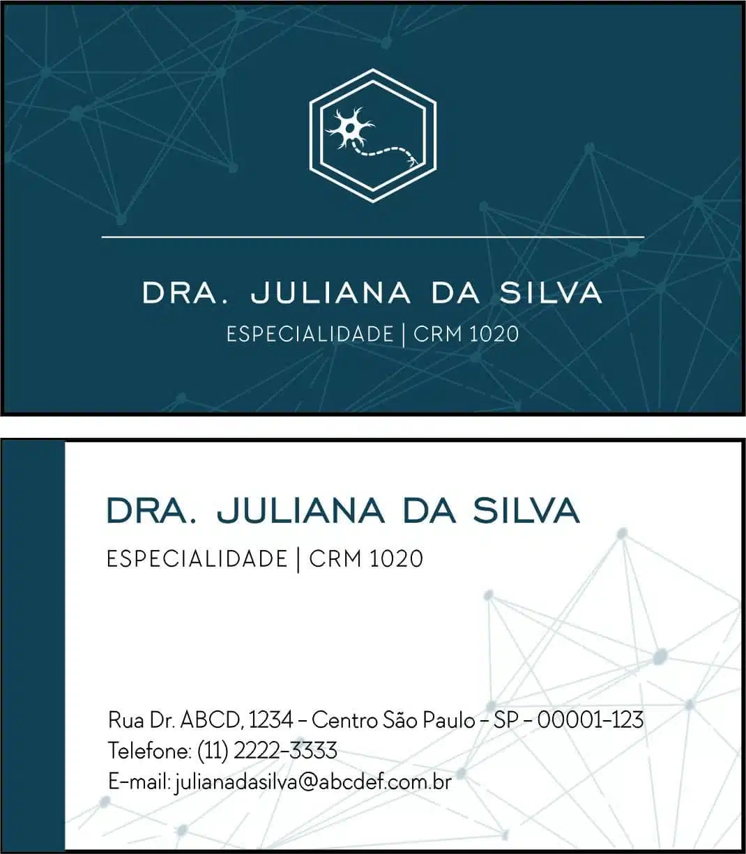 Cartão de Visitas Psiquiatra e Neurologista Palermo
