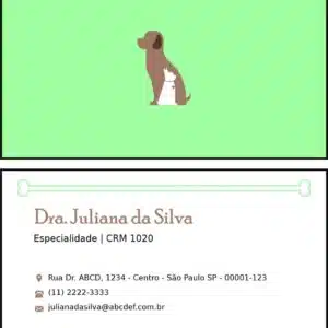 Cartão de Visitas Veterinário Graz